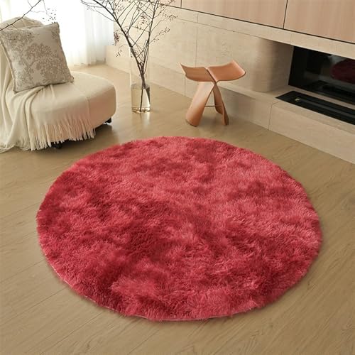 GIBZ Runder Teppich mit Farbverlauf aus Langhaar Einfarbig rutschfest Teppiche für Schlafzimmer Wohnzimmer Mehrfarbig 11 120cm GIBZ Runder Teppich mit Farbverlauf aus Langhaar Einfarbig rutschfest Teppiche für Schlafzimmer Wohnzimmer Mehrfarbig 11 120cm von GIBZ