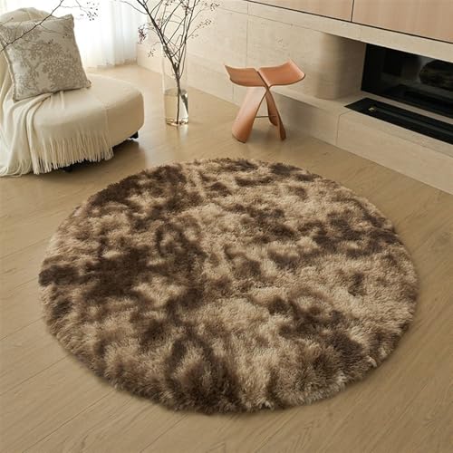 GIBZ Runder Teppich mit Farbverlauf aus Langhaar Einfarbig rutschfest Teppiche für Schlafzimmer Wohnzimmer Mehrfarbig 5 120cm GIBZ Runder Teppich mit Farbverlauf aus Langhaar Einfarbig rutschfest Teppiche für Schlafzimmer Wohnzimmer Mehrfarbig 5 120cm von GIBZ