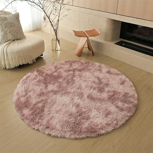 GIBZ Runder Teppich mit Farbverlauf aus Langhaar Einfarbig rutschfest Teppiche für Schlafzimmer Wohnzimmer Mehrfarbig 6 40cm GIBZ Runder Teppich mit Farbverlauf aus Langhaar Einfarbig rutschfest Teppiche für Schlafzimmer Wohnzimmer Mehrfarbig 6 40cm von GIBZ
