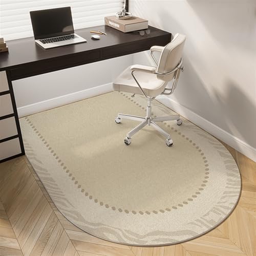 GIBZ Schreibtischstuhl Matte Gaming für Hartböden Bürostuhl Unterlage Braun Moderner Minimalistischer Stil Bodenschutzmatte Bogenform Stil 3 120x160cm von GIBZ