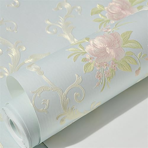 GIBZ Selbstklebende Tapete Abwaschbar 3D Weinlese Blumen Klebefolie Wand Selbstklebend Folie Bunt Rustikal Moderne vlies Tapeten Wandtapete Blau 2 0.53x5m GIBZ Selbstklebende Tapete Abwaschbar 3D Weinlese Blumen Klebefolie Wand Selbstklebend Folie Bunt Rustikal Moderne vlies Tapeten Wandtapete Blau 2 0.53x5m von GIBZ