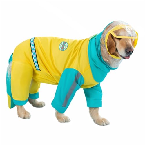 GIBZ Süßer Hunderegenmantel mit Beinen, wasserdichte Regenjacke mit Kapuze, Hunde Regenmantel für Mittelgroße und Große Hunde, 6XL GIBZ Süßer Hunderegenmantel mit Beinen, wasserdichte Regenjacke mit Kapuze, Hunde Regenmantel für Mittelgroße und Große Hunde, 6XL von GIBZ