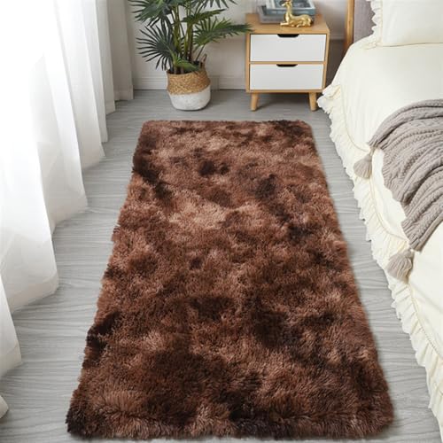 GIBZ Teppich Flauschig Rechteckiger Weicher Waschbar rutschfest Teppiche für Schlafzimmer Wohnzimmer Langhaar Braun 3 80x180cm GIBZ Teppich Flauschig Rechteckiger Weicher Waschbar rutschfest Teppiche für Schlafzimmer Wohnzimmer Langhaar Braun 3 80x180cm von GIBZ