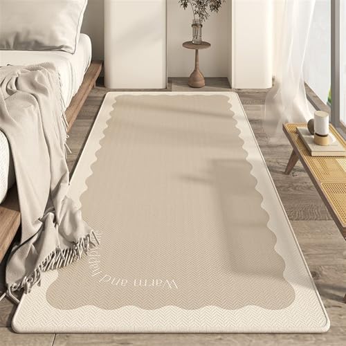 GIBZ Teppich Wohnzimmer, Anti-Rutsch Teppiche Waschbarer, Moderner Weiche Carpet für Schlafzimmer, Kinderzimmer, Badezimmer, Grau, 120 x 140 cm von GIBZ