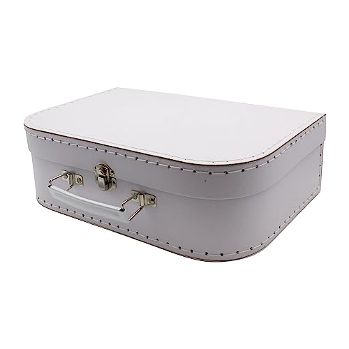 GICO Pappkoffer weiß zum selber Gestalten für Geschenke - Geschenkverpackung oder zum Basteln (L) von GICO