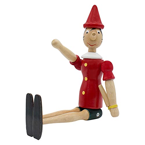 GICO Pinocchio Gelenkfigur aus Holz, Länge 38 cm- Made in Italy- 9013 von GICO