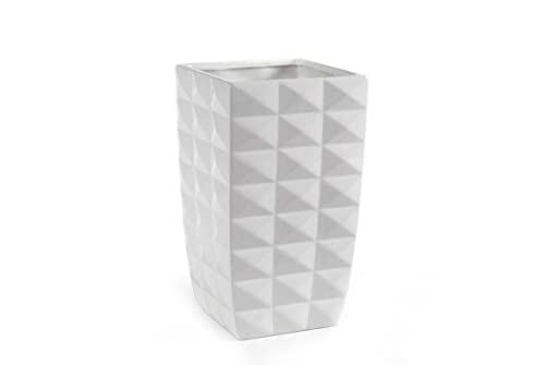 GICOS IMPORT EXPORT SRL L.CRE Vase weiß eckig 16 x 16 x 30 830839 von GICOS IMPORT EXPORT SRL