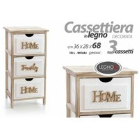 Home Family Kommode Holz weiß cm 36 x 28 x 68 h von GICOS