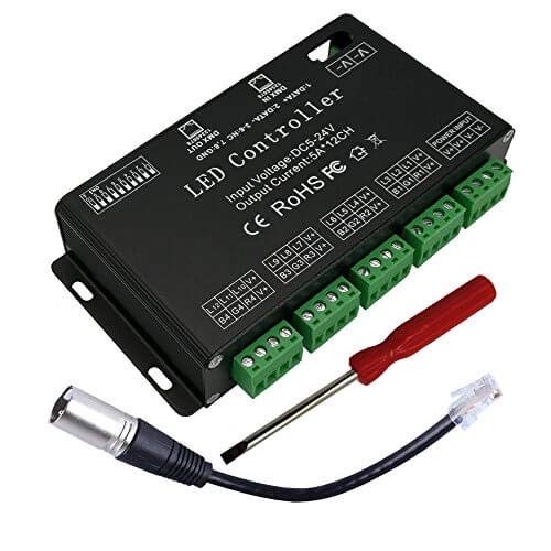 12 Kanal DMX Decoder,DMX512 Decoder RGB LED Controller 60A PWM DMX512 Dimmertreiber für RGB LED Streifen,RGB LED Strips und LED Modullicht DC12V-24V 12 Kanal DMX Decoder,DMX512 Decoder RGB LED Controller 60A PWM DMX512 Dimmertreiber für RGB LED Streifen,RGB LED Strips und LED Modullicht DC12V-24V von GIDEALED