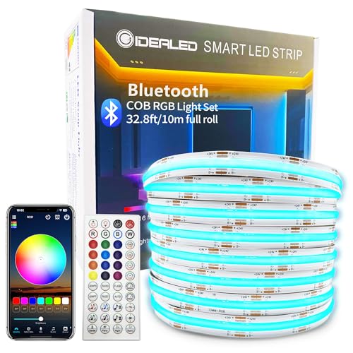 GIDEALED DC24V RGB COB LED Streifen10m Kit,Dimmbare COB LED Strips Light mit IR Fernbedienung & Bluetooth APP Steuerung,6700 LEDs,CRI90 Super Hell Flexibler LED RGB Band für DIY Ambientebeleuchtung GIDEALED DC24V RGB COB LED Streifen10m Kit,Dimmbare COB LED Strips Light mit IR Fernbedienung & Bluetooth APP Steuerung,6700 LEDs,CRI90 Super Hell Flexibler LED RGB Band für DIY Ambientebeleuchtung von GIDEALED