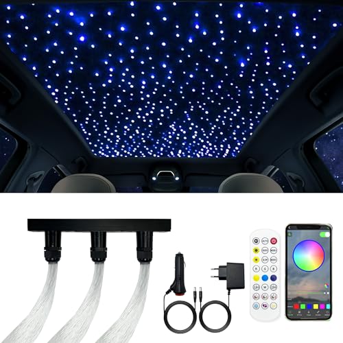 Twinkle Sternenhimmel Glasfaser Licht für Auto/Zuhause,Star Deckenleuchten Kit mit APP/Fernbedienung/Musikmodus,RGBW Lichtmaschine and 300pcs*0.75mm*3m Glasfaserkabel Twinkle Sternenhimmel Glasfaser Licht für Auto/Zuhause,Star Deckenleuchten Kit mit APP/Fernbedienung/Musikmodus,RGBW Lichtmaschine and 300pcs*0.75mm*3m Glasfaserkabel von GIDEALED