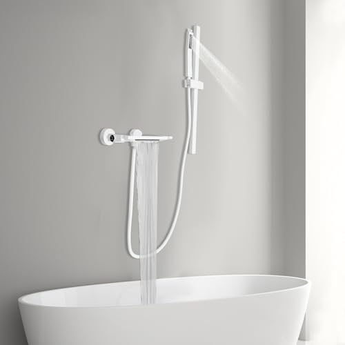 Badewannenarmatur mit Handbrause, Wasserfall Wasserhahn Badewanne Mischbatterie Dusche mit Schlauch und Wandhalterung für Badewanne und Bad Badewannenarmatur mit Handbrause, Wasserfall Wasserhahn Badewanne Mischbatterie Dusche mit Schlauch und Wandhalterung für Badewanne und Bad von GIDRLL