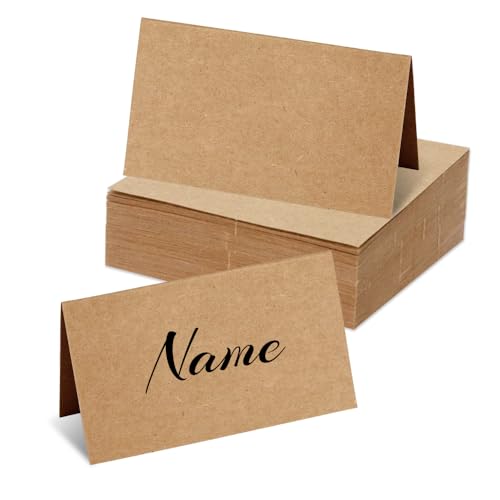 GIDWRIY 150 Stück Namenskarten 9 X 10 cm,Tischkarten Kraftpapier Braun,Platzkarten zum Beschriften,Tischkärtchen Geburtstag Blanko,Schilder Buffet,Platzkarten Taufe für Konfirmation Kommunion GIDWRIY 150 Stück Namenskarten 9 X 10 cm,Tischkarten Kraftpapier Braun,Platzkarten zum Beschriften,Tischkärtchen Geburtstag Blanko,Schilder Buffet,Platzkarten Taufe für Konfirmation Kommunion von GIDWRIY