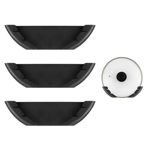 GIDWRIY 3 Stück Wand Topfdeckelhalter Schranktür Selbstklebend,Küche Deckelhalter Schrank Kunststoff,Pot Lid Holder,Kochtopf Deckel Halterung Topfdeckel Aufbewahrung,Organizer Topfdeckel Ohne Bohren von GIDWRIY