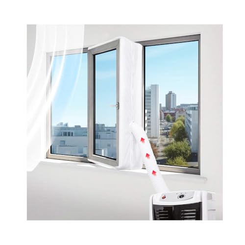 GIDWRIY Abluftschlauch Fensterabdichtung Klimaanlage Fensterdurchführung 400 cm,Ablufttrockner Fensterabdichtung für Mobile Klimageräte,Balkontür Klimaanlage Abdichtung,Air Conditioner Window Seal GIDWRIY Abluftschlauch Fensterabdichtung Klimaanlage Fensterdurchführung 400 cm,Ablufttrockner Fensterabdichtung für Mobile Klimageräte,Balkontür Klimaanlage Abdichtung,Air Conditioner Window Seal von GIDWRIY