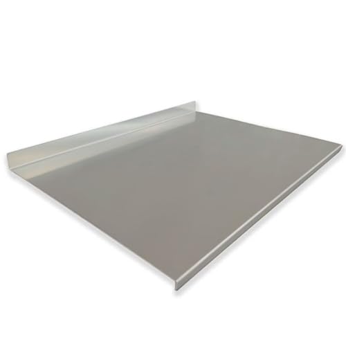 Backbrett aus Edelstahl – Küchenarbeitsplatte 52x80 cm mit 4 cm Abschlussleiste – Robuste Arbeitsfläche für Teige und Lebensmittel von GIEMME