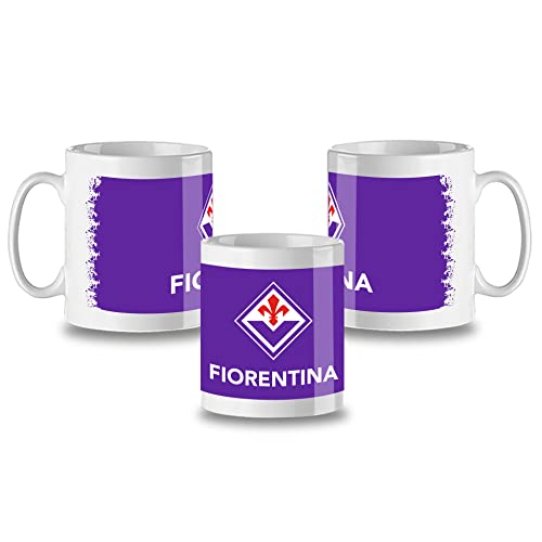 Giemme Vannisport Fiorentina Violett-Tasse aus Keramik mit Verpackung mit Logo von GIEMME