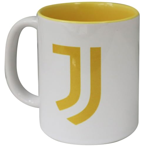 GIEMME Juventus Juve MUG-Tasse aus Keramik mit Henkel mit gelbem Innenraum, offizielles gelbes Logo, mit Geschenkbox von GIEMME