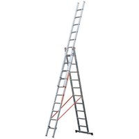 Gierre - Trade Shop - transformable dreifachleiter 3 elemente aus aluminium mit verlängerung oder bockmodul - 3 x 11 Schritte von GIERRE