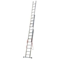 Gierre - Trade Shop - transformable dreifachleiter 3 elemente aus aluminium mit verlängerung oder bockmodul - 3 x 14 Graine von GIERRE