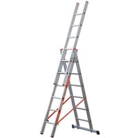Trade Shop - transformable dreifachleiter 3 elemente aus aluminium mit verlängerung oder bockmodul - 3 x 8 Graine von GIERRE