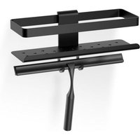 Giesse - Giese Newport Duschkorb 30820-14 für Rasierer, Haken + Wischer, schwarz matt von GIESSE