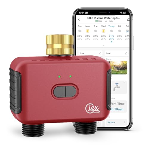 GIEX ZIGBEE 2-ZONEN Bewässerungstimer, intelligenter Gartenbewässerungsregler für Schläuche, kompatibel mit TUYA APP und Smart Life GIEX ZIGBEE 2-ZONEN Bewässerungstimer, intelligenter Gartenbewässerungsregler für Schläuche, kompatibel mit TUYA APP und Smart Life von GIEXSMART