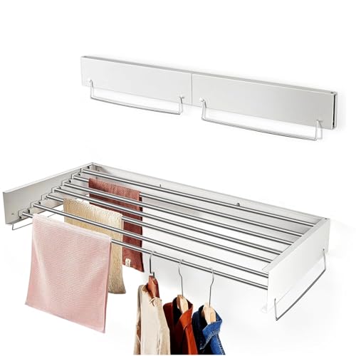 GIFALPXO 80cm, Wandtrockner, Ausklappbarer Trockner Mit 5 Roststangen, Strapazierfähiger Wäscheständer Für Den Innen- Und Außenbereich, Einziehbarer Und Klappbarer Wandwäscheständer GIFALPXO 80cm, Wandtrockner, Ausklappbarer Trockner Mit 5 Roststangen, Strapazierfähiger Wäscheständer Für Den Innen- Und Außenbereich, Einziehbarer Und Klappbarer Wandwäscheständer von GIFALPXO