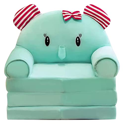 GIFRAN Plüsch faltbares Kindersofa 2 in 1 faltbares Kindersofa niedliches Cartoon-Faules Sofa Kinder aufklappbares Schlafsofa for Wohnzimmer (Color : A) von GIFRAN