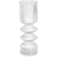 Gift Decor - Vase aus geriffeltesm Glas, 8 x 23 cm Gift Decor - Vase aus geriffeltesm Glas, 8 x 23 cm von GIFT DECOR