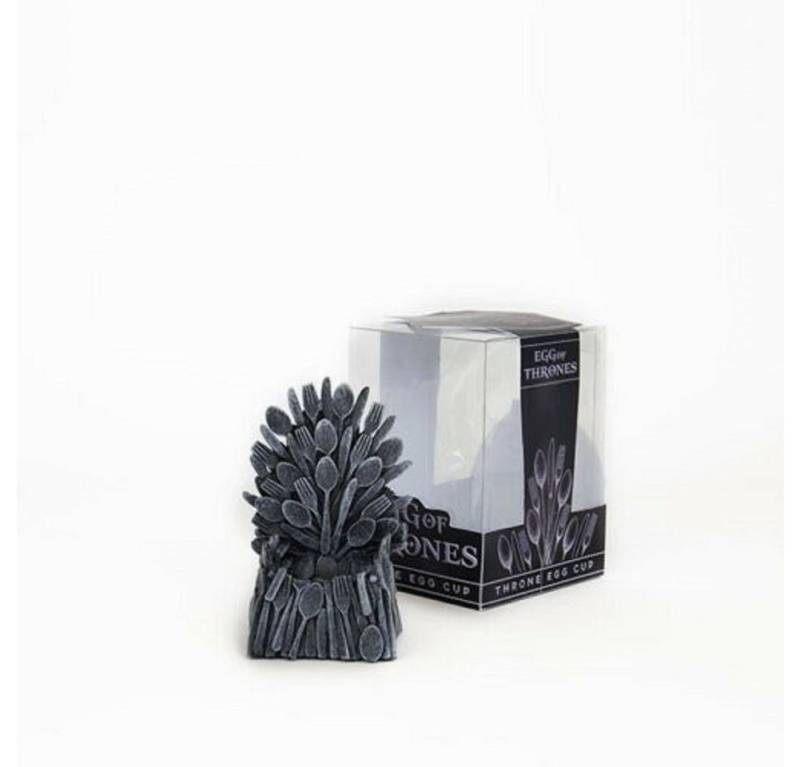 GIFT REPUBLIC Eierbecher Egg of Thrones, (Grau, Polyresin, 1-tlg., ca. 6,5 x 7 x 11 cm), ein Must-Have zum Frühstück für Serienfans von GIFT REPUBLIC