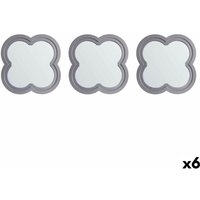 Giftdecor - Gift Decor Set ofSpiegel Flower Silber Polypropylen 78 x 26 x 2,5 cm (6 Stück) von GIFTDECOR