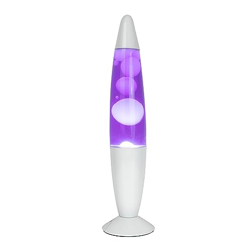 GIFTMARKET - Lila Lavalampe. Nachttischlampe mit 2 enthaltenen Glühbirnen. Lustiges Geschenk für Jugendliche. Retro-Lampe, 34 x 8,5 cm. von FISURA