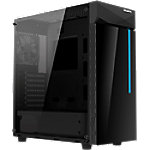 Gigabyte Computergehäuse GIGABYTEC200 Midi Tower ABS, Aluminium, SECC Stahl, Gehärtetes Glas Schwarz von GIGABYTE