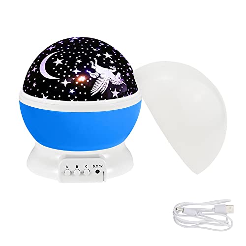 GIGIIS Nachtlicht Sternenhimmel Projektor Kinder Einhorn Nachtlicht Geschenke 3D Sternenlicht Projektor 360° Rotation Starry Sky Lampe für Mädchen Junge Geburtstag Weihnachten Partydekoration von GIGIIS