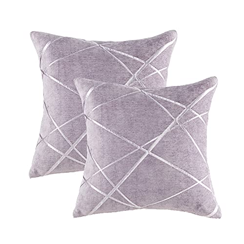 GIGIZAZA Kissenbezug 50x50 cm Kissenhülle Violett Kissenbezüge Dekokissen Fall für Sofa Schlafzimmer Wohnzimmer 2er Set von GIGIZAZA