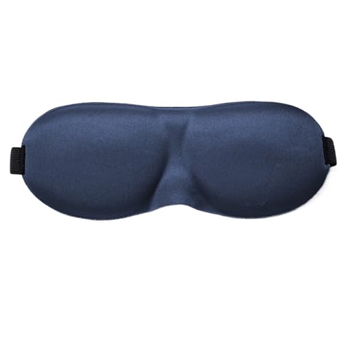 GIJMZY Augenklappe Seiden 3D Memory Foam Seide Schlafmaske Augenklappen for Augen Reise Schatten Abdeckung Ruhe Entspannen Schlafen Augenbinde Augenabdeckung Schlafmittel(C-navyblue(Not Silk)) von GIJMZY