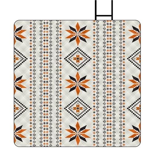 GIJMZY Picknickdecke Stilisierte Picknickmatte, 2x2 Tragbare Feuchtigkeitsbeständige Campingmatte Mit Verdickter Aluminiumfolienbasis, Maschinenwaschbare Lazy Beach-Matte(Color4) von GIJMZY