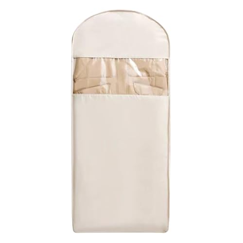 Kleidersack Platzsparender Kleidersack For Aufhängen Mit Selbstkomprimierendem Reißverschluss, Platzsparender Schrank-Organizer, Staubschutzhülle(Beige L) von GIJMZY