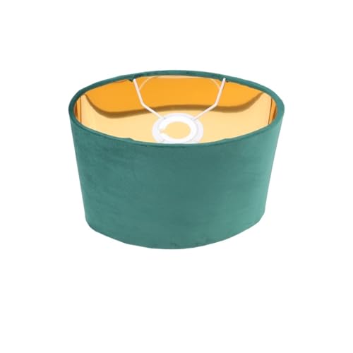 Lampenschirme Ovale Lampenschirme Tischlampenabdeckung Weiß Goldenes Futter Einfache Stofflichtabdeckung Lampenschirm(Green) von GIJMZY