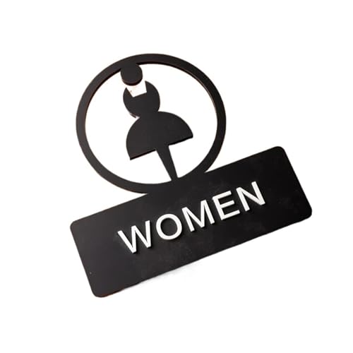 WC Schild Badezimmer-Beschilderung, Toiletten For Männer Und Frauen, Ausgehöhltes Erinnerungsschild, Hotel-Schiebetür-Aufkleber(Color 01,20x20cm) von GIJMZY