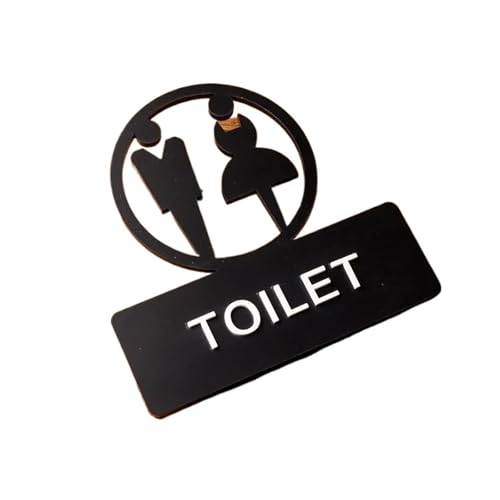WC Schild Badezimmer-Beschilderung, Toiletten For Männer Und Frauen, Ausgehöhltes Erinnerungsschild, Hotel-Schiebetür-Aufkleber(Color 03,15x15cm) von GIJMZY