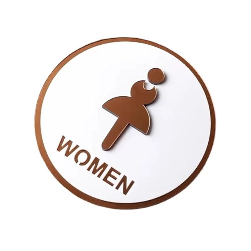 WC Schild Badezimmer-Beschilderung, Toiletten For Männer Und Frauen, Ausgehöhltes Erinnerungsschild, Hotel-Schiebetür-Aufkleber(Color 05,15x15cm) von GIJMZY