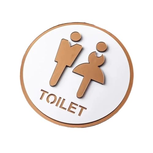 WC Schild Badezimmer-Beschilderung, Toiletten For Männer Und Frauen, Ausgehöhltes Erinnerungsschild, Hotel-Schiebetür-Aufkleber(Color 06,15x15cm) von GIJMZY