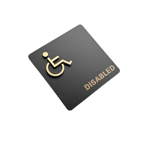 WC Schild Beschilderung For Badezimmer For Männer Und Frauen Öffentliche Toilettentüren Erinnerungsschilder(Color 04,10x10cm) von GIJMZY