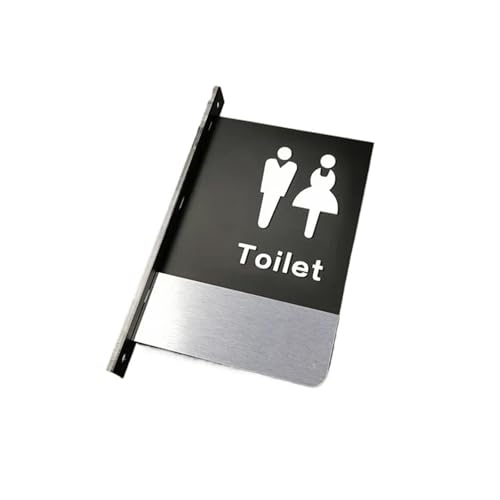 WC Schild Erinnerungsschild for Toiletten, doppelseitiges Männer- und Frauen-Badezimmerschild, seitlich angebrachte Toilettentürschilder for Hotels, Büros und öffentliche Toiletten(Color 01) von GIJMZY