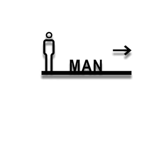 WC Schild Kreative Badezimmerbeschilderung for Männer und Frauen, Waschraum-Türschild, öffentliches Toiletten-Leitschild, warmes Aufforderungsschild(Color 02,10x21cm) von GIJMZY