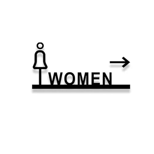 WC Schild Kreative Badezimmerbeschilderung for Männer und Frauen, Waschraum-Türschild, öffentliches Toiletten-Leitschild, warmes Aufforderungsschild(Color 03,10x21cm) von GIJMZY