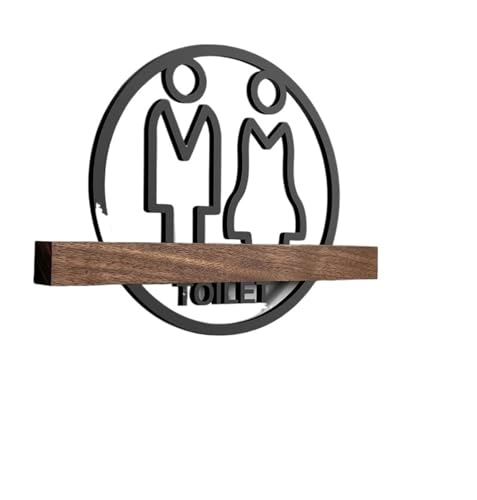 WC Schild Kreatives Toilettentürschild for Männer und Frauen, Badezimmerschild for Hotels, Büros, öffentliche Toiletten, Logo, schnelle Beschilderung(Color 01,25x18cm) von GIJMZY