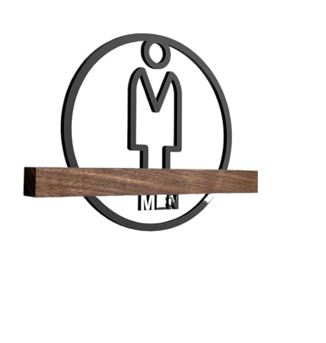 WC Schild Kreatives Toilettentürschild for Männer und Frauen, Badezimmerschild for Hotels, Büros, öffentliche Toiletten, Logo, schnelle Beschilderung(Color 02,25x18cm) von GIJMZY